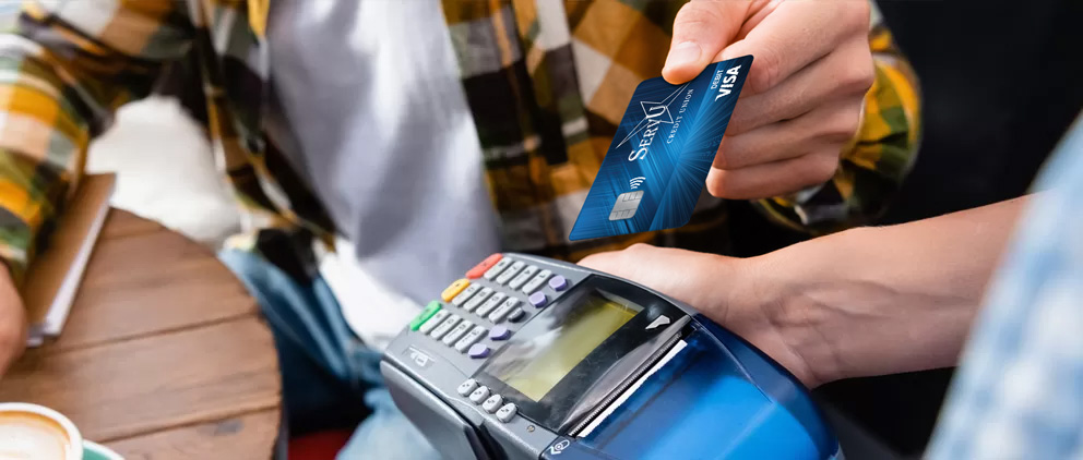 Making a transaction using the ServU Visa Debit Card