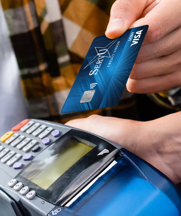 Making a transaction using the ServU Visa Debit Card